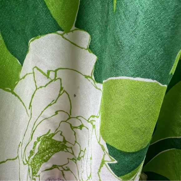 Trina Turk Silk Green Floral Dress Sz 8 – Made in USA – Vintage Y2K Style – Read - Picture 6 of 8